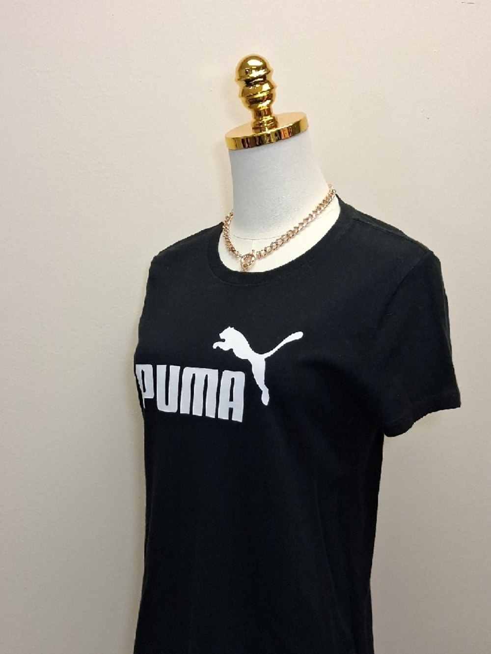 Puma Black T-Shirt with White Logo - Picture 5 of 11